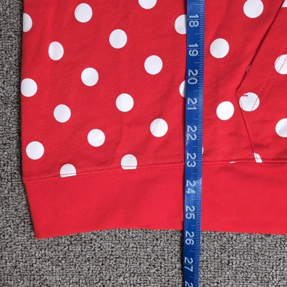 Disney WDW Zip Hoodie Minnie MouseRed Polka Dot Hoodie with Ears Size 2X *NWT* - Picture 9 of 9
